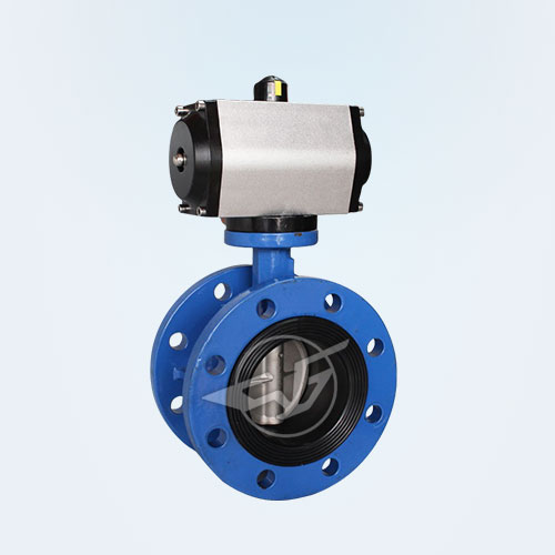 Pneumatic flange midline butterfly valve