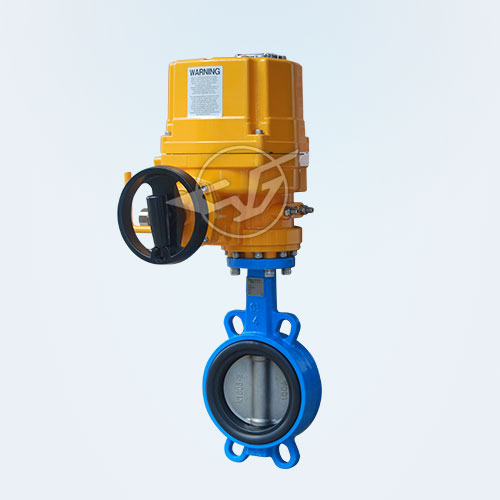 Electric wafer butterfly valve