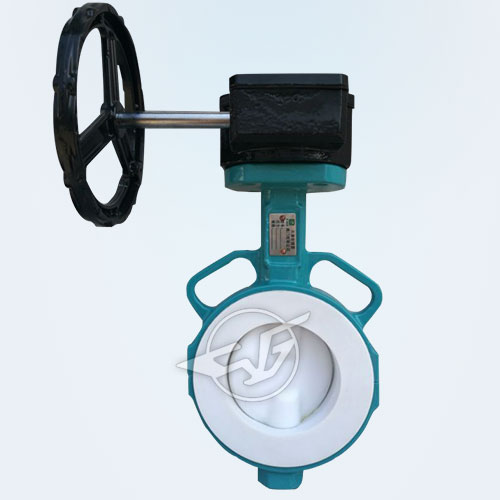 Fluorine on the folder butterfly valve