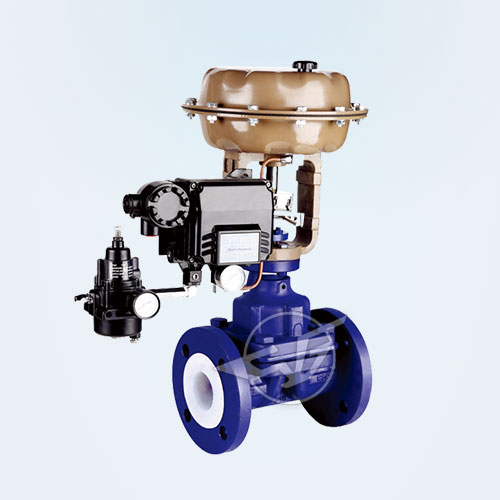 Pneumatic lined diaphragm valve