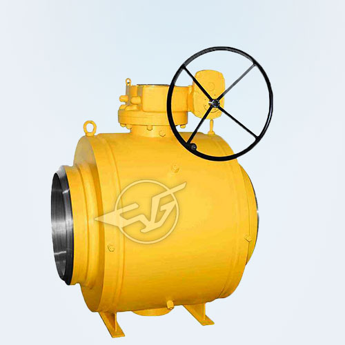 Fixed worm gear welded ball valve