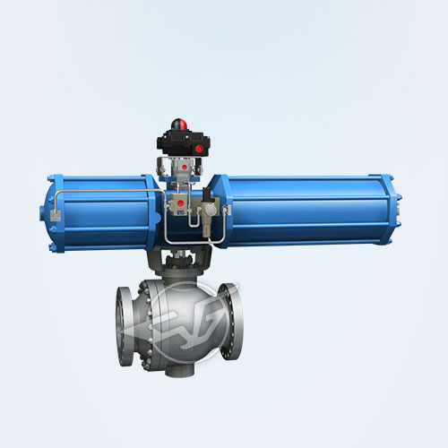 Pneumatic fixed ball valve